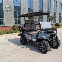 Nouveau modèle personnalisable, chariot de golf électrique solo en métal avec moteur AC 4KW, 4 places, batterie lithium 72V pour terrains de golf