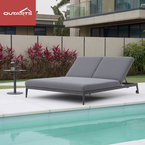 Chaise longue de piscine moderne en aluminium Kingmake, canapé-lit de soleil avec coussin, lit de soleil double pour l'extérieur - Product Image 3