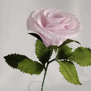 China Factory Good Quality cheap paper flower Real Touch Rose head Red rose wedding decoration party decoration flowers