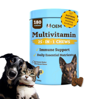 Grosir suplemen kunyah lembut Multivitamin anjing meningkatkan kekebalan sendi Kulit & mendengar kesehatan dengan Formula alami untuk anjing dan kucing