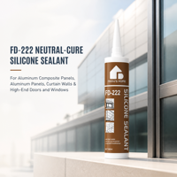 Scellant en silicone à durcissement neutre FEIDU pour fenêtres, portes, toitures, travaux de construction, travaux du bois, étanche, résistant aux intempéries