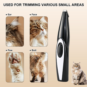 Tondeuse professionnelle sans fil à faible bruit pour toilettage des pattes de chien, tondeuse électrique rechargeable pour poils d'animaux, portable, en céramique pour chien - Product Image 6