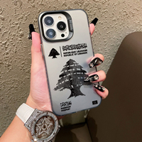 Étui de téléphone pour passeport en cèdre du Liban, peinture UV, pour iPhone 17 16 15 14 13 12 11 Pro Max, luxe, DIY, TPU mat, anti-traces de doigts