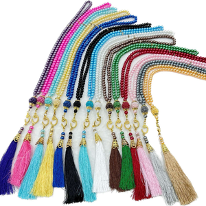 Nicro, оптовая продажа, 99 шт., имитация стеклянных жемчужных бусин с кисточкой, мусульманский кулон, Ид-Мубарак, четки для молитвы, Рамадан, подарок - Product Image 3