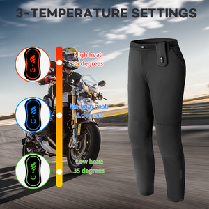 12V/24V electrónico inteligente impermeable y transpirable jinete invierno al aire libre motocicleta pantalones calefactables - Product Image 3