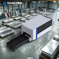 Máquina de Corte Láser de Fibra Tianchen PS3015 1500W 3000W 6000W con Cubierta y Mesa de Intercambio, Estilo Rentable