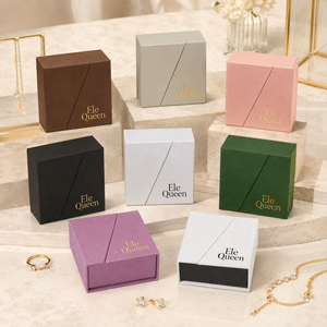Custom Logo Double Door Magnetic Jewelry <b>Box</b> Wholesale Eco-Friendly Gift <b>Box</b> Packaging Wedding Favor Paper <b>Box</b> Jewelry Storage - Product Image 1