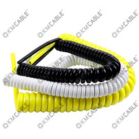 Câble électrique flexible en spirale pour machine industrielle, 2, 3, 4, 5, 6 conducteurs, en PVC, PU, PUR, caoutchouc, câble enroulé, câble à ressort