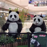 Quatre expositions de pandas animatroniques construites sur mesure pour centre commercial, attractions sur le thème des animaux ou modèles à vendre