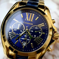 Montre de couple chronographe minimaliste de luxe MKOriginals de haute qualité, à quartz, avec aiguilles en cristal et design pièce de monnaie, résistante à l'eau 30M