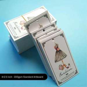 Étiquettes suspendues pour vêtements en papier avec ficelle, impression recto-verso, pour produits de mode, kits d'étiquetage pour boutiques - Product Image 5