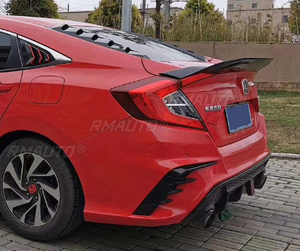 Pour Honda Civic 10ème génération 4 portes 2016 2017 2018 2019 2020, kit carrosserie aileron arrière, plastique ABS, aileron de coffre arrière, accessoires de voiture - Product Image 4