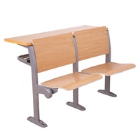 Mobilier scolaire Auditorium en bois Chaise de salle de conférence avec table d'écriture Chaise d'auditorium avec dossier