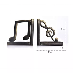 OEM Kreatif Modern Furnitur Ruang Tamu Resin Musik Lirik Bookends Dekorasi Rumah Musik Mencatat Bookend - Product Image 3