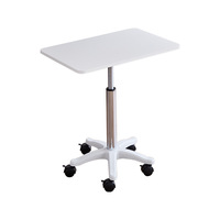 Mesa de centro móvil giratoria, mesa auxiliar para sofá con altura ajustable y ruedas con bloqueo, mesa auxiliar compacta para sala de estar y dormitorio