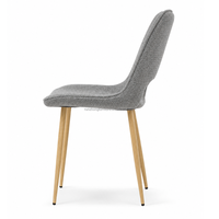 Chaise rembourrée à dossier en forme de cuillère, avec dossier incurvé et pieds effilés, pour salle à manger, maison, hôtel, restaurant