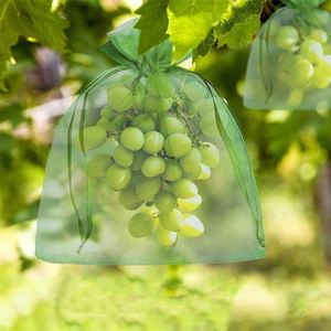 Cross-Border Screen Printed UV Coated Recyclable <b>Nylon</b> Mesh <b>Bag</b> Insect Bird-Proof Drawstring Pouch Food-Safe for Peach Guava - Product Image 1