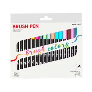 Kit BRUSH PEN - ASSORTED - Case With 16 Artistic Materials And PASTEL BRUSH ASSORTMENT - Case With 16 Artistic Material