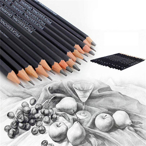 Ensemble <span class=keywords><strong>de</strong></span> crayons à <span class=keywords><strong>dessin</strong></span> professionnels <span class=keywords><strong>de</strong></span> haute qualité personnalisés en usine, crayons à mine noire avec logo, ensemble artistique - Product Image 1