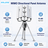 Antena de Panel Direccional MIMO de 698-2700MHz, 15dBi de Alta Ganancia, Doble Polarización, Antena de Estación Base LTE para Comunicación