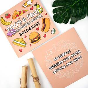 Carnet <span class=keywords><strong>de</strong></span> coloriage éducatif pour enfants en papier épais, lignes épaisses personnalisées, thème fruits et aliments, pour l'apprentissage préscolaire des 3-8 ans - Product Image 2