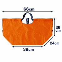 Sac fourre-tout pliable réutilisable en polyester 210D jaune moyen MY008, grand format, pour courses au supermarché, compact et écologique
