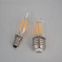 Ampoule LED à filament Shineu 2W 5W, blanc chaud, usage résidentiel, culot E14/E27/B22, verre, style bougie Edison