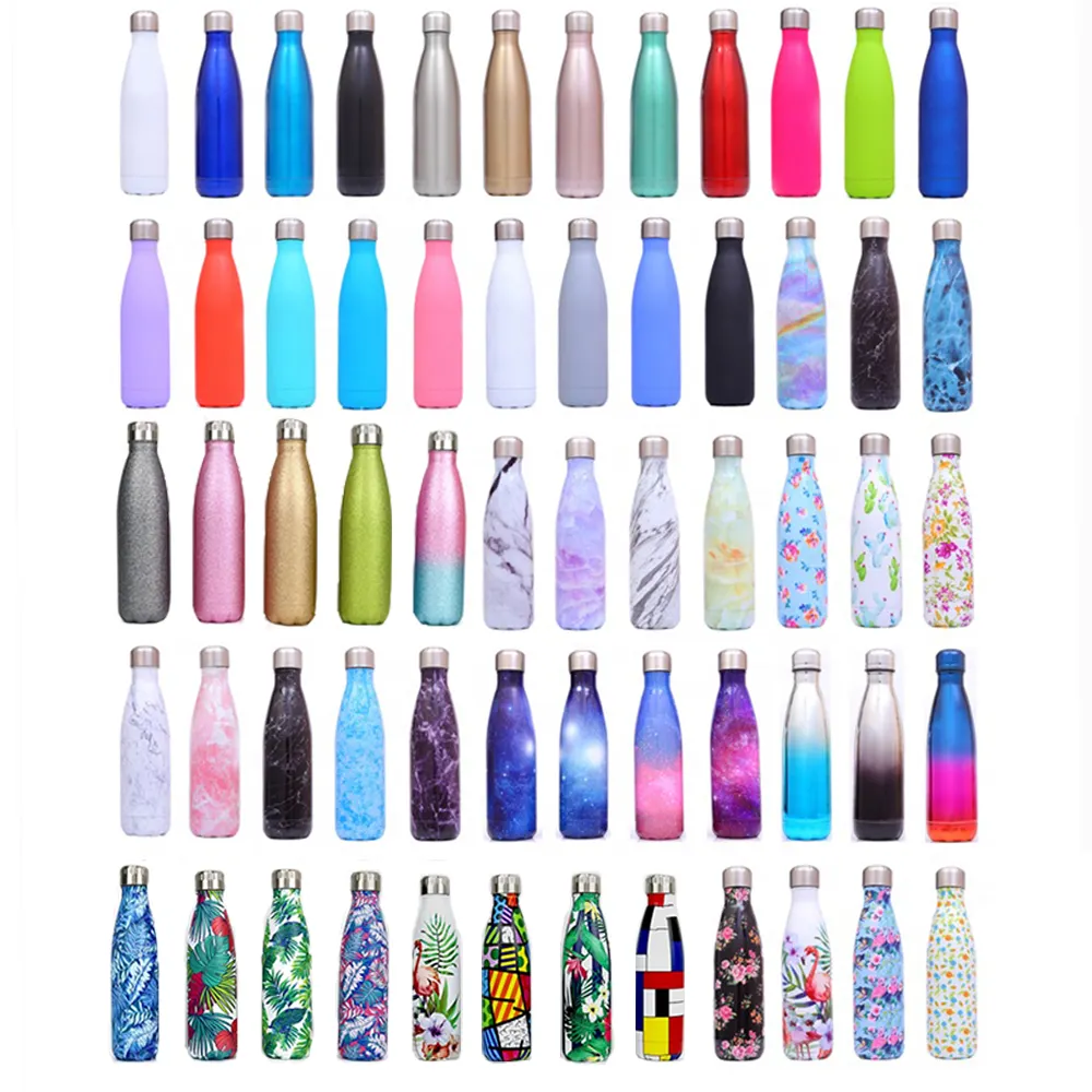 Umwelt freundliche doppelwandige isolierte Edelstahl-Cola-Form-Trinkwasser-Vakuum flasche mit benutzer definiertem Logo