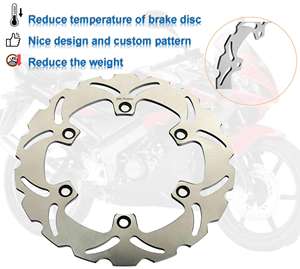จานเบรกมอเตอร์ไซค์ด้านหน้าขนาด276มม. สำหรับฮอนด้าปีกเงิน<span class=keywords><strong>600</strong></span> CBR125R CBR600 FX650 CBX750 VF1000 XLV750 <span class=keywords><strong>Triumph</strong></span> <span class=keywords><strong>Tiger</strong></span> 900 - Product Image 2