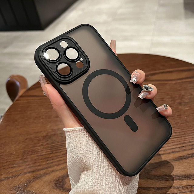 New Fashion Color Frosted Phone Case With Camera Protection Magnetic Charging PhoneCase for iPhone 18 17 16 15 14 13 12 Pro Max