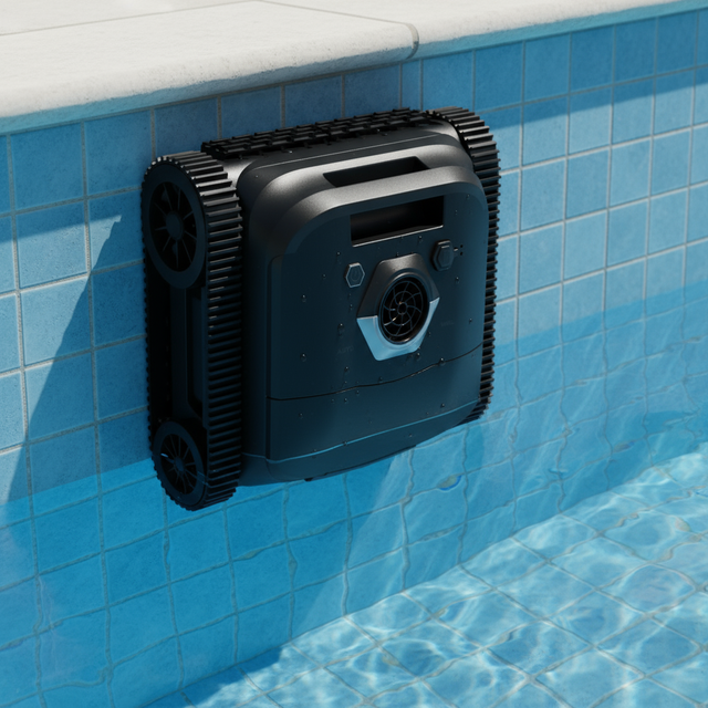 Cordless Swimming Pool Robot Cleaner Automatic Intelligent Control IPX8 Waterproof Remote Control 150-180min Working Time Wall