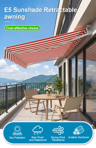 Auvent rétractable en tissu polyester manuel ou motorisé E5 avec structure en aluminium pour balcon, terrasse, auvent anti-pluie - Certifié CE - Product Image 3
