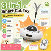 Distributeur de nourriture pour chien et chat moderne, écologique et de qualité supérieure, avec motif de dessin animé |   Distributeur automatique de friandises rechargeable |   Jouet interactif pour animaux de compagnie
