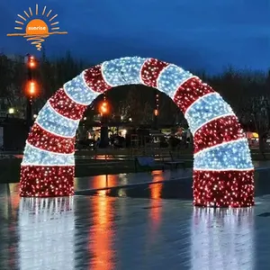 High-quality Waterproof IP65 Theme Park Large Christmas Ball Light 3d Giant Outdoor Decorative Light Arch Pattern LED Light