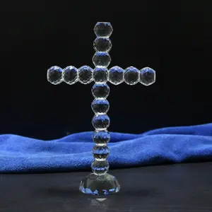 Wholesale Religious Church Gift Clear Christian Souvenir Crystal Glass Cross