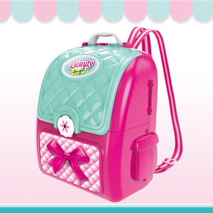 Sac à dos 2-en-1 avec kit de jeu cosmétique, jeu d'imitation puzzle pour enfants, accessoires de bijoux en plastique, jouets de beauté princesse, maquillage pour filles - Product Image 3