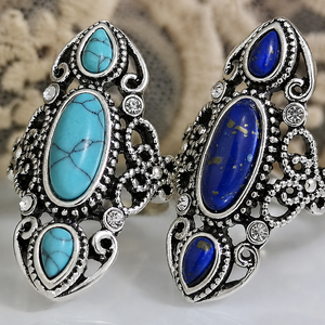 Anello con motivo retrò, anello da donna in stile retrò con incisione a intaglio, eleganti accessori per le dita - Product Image 5