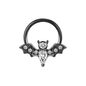 ZESENLIN निविड़ अंधकार तांबा भारतीय फूल तितली नाक अंगूठी क्लिकर महिलाओं के लिए लटकना छेदा नाक भेदी गहने - Product Image 3