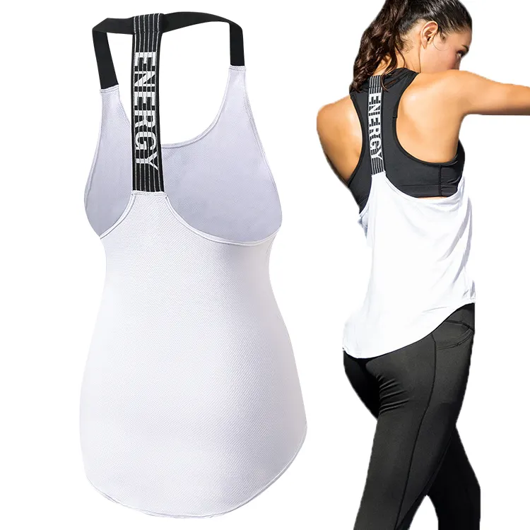 Egzersiz kadın spor salonu Yoga askılı üstleri mahsul koşu kas tankı spor egzersiz Yoga Tops gömlek tankı üstleri