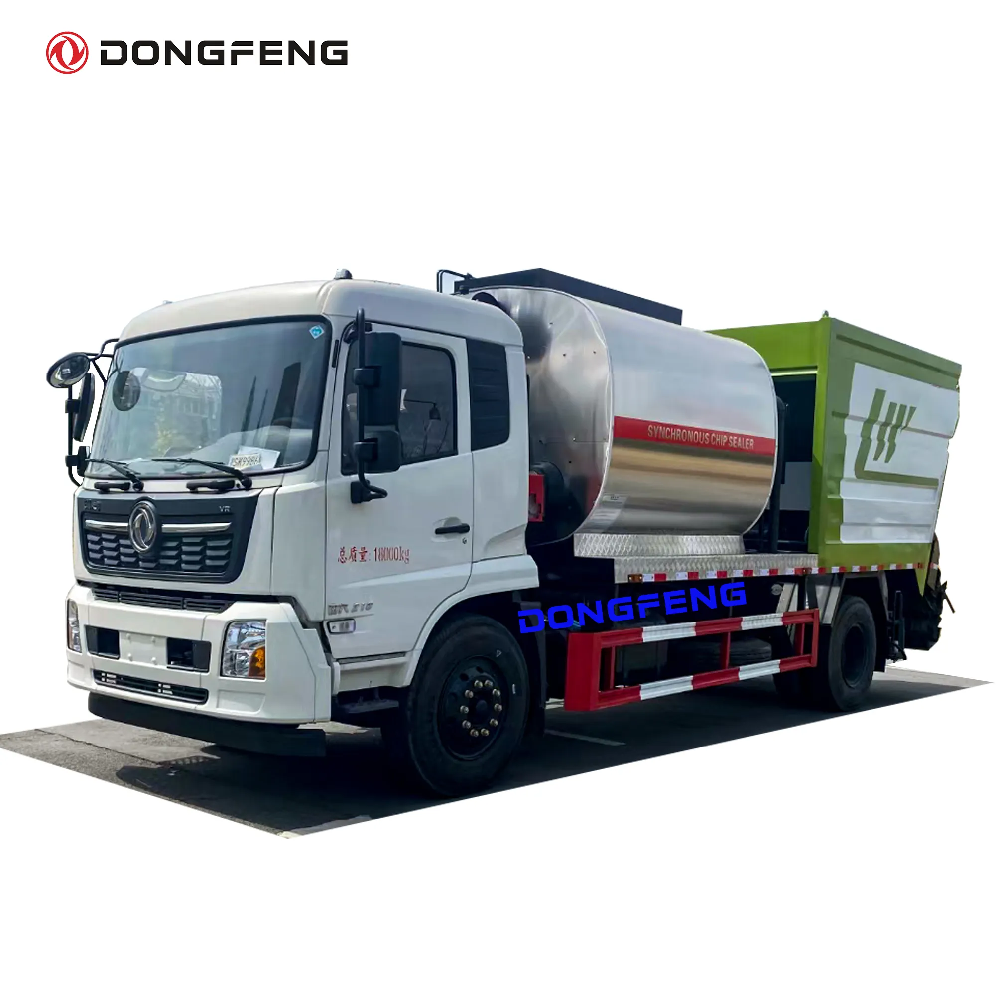 Dongfeng senkron sızdırmazlık kamyon 4x2 tipi 6 m3 bitüm 8 m3 ezilme taş tankı tasarımı yol kaldırım çalışma