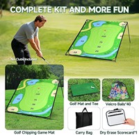 Vente en gros d'usine HW Jeu de golf au chipping Set Steel Frame Portable Family-Fun Target Practice for Indoor/Outdoor