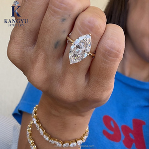Anello di Fidanzamento da Donna con Diamante Coltivato in Laboratorio a Taglio Marquise da 10 carati, 14K/18K, Certificato IGI, VVS/<span class=keywords><strong>VS</strong></span> - Product Image 2