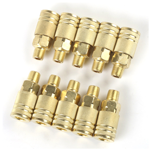 Tiêu chuẩn mỹ nhanh chóng kết nối Brass không khí Coupler cắm Kit-1/4-inch NPT phụ kiện thổi súng máy nén khí không khí Coupler - Product Image 1