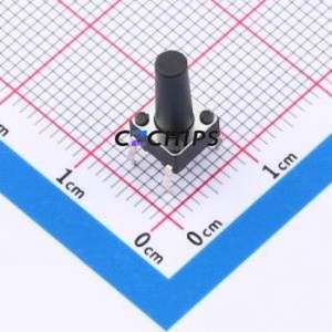 TS-1095-A16B3-D1 Tactile Switch Through hole Component (THT)-4P,6x6mm Switch Single Pole Single Throw Round Button 2.5N 6mm - Product Image 1