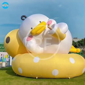 वर्ग सजावट बड़े inflatable खिलौने बतख डिजाइन inflatable बतख मॉडल विज्ञापन सजावट के लिए एलईडी लाइट के साथ - Product Image 1
