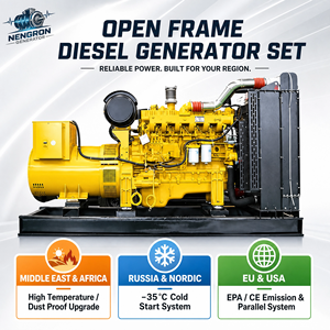 Générateur diesel portable Nengron 30KW Prime, châssis ouvert, <span class=keywords><strong>chantier</strong></span> de construction, 50/60Hz, haute qualité, 1500/1800 tr/min, petit générateur - Product Image 4