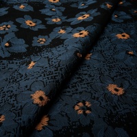 Kain Jacquard Modis KEER TDMG164M Langsung dari Pabrik, Fitur Memori, Tenun Baru Motif Bunga Katun untuk Pelapis Furnitur 5M