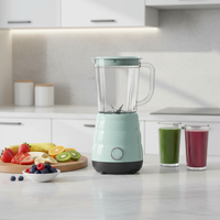 Blender de table 350W pour hôtels allemands, avec tasse de voyage 500ml, double vitesse, commandes à bouton-poussoir, moteur en cuivre pur personnalisable, pour glace pilée