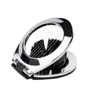 304 Stainless Steel 2 in 1 Boiled Egg Slicer With 2 Cutting Discs for Eggs Slicing Egg Cutter