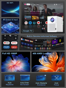 โปรเจคเตอร์ GTV H7 Google TV โปรเจคเตอร์4K สมาร์ท Beamer 1080P โฟกัสอัตโนมัติโปรเจคเตอร์วิดีโอโฮมเธียเตอร์ - Product Image 2